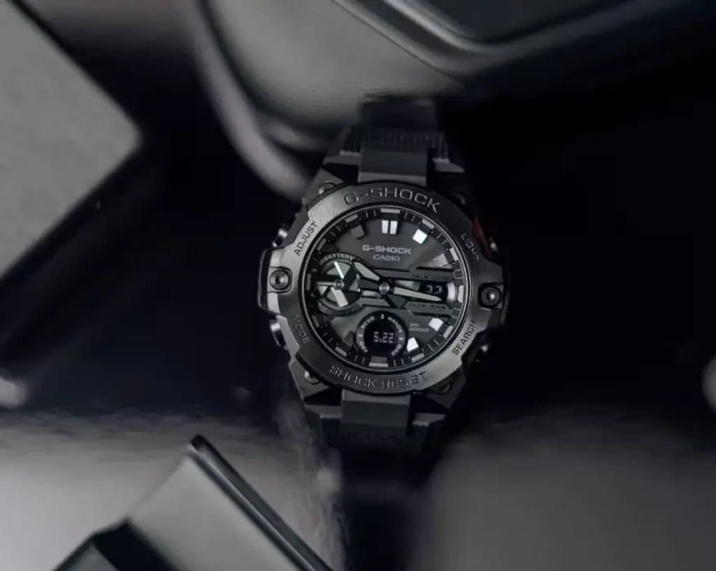 Casio Casio G-Shock GST-B400BB-1ADR (GST-B400BB-1A) мужские часы черный циферблат на запястье