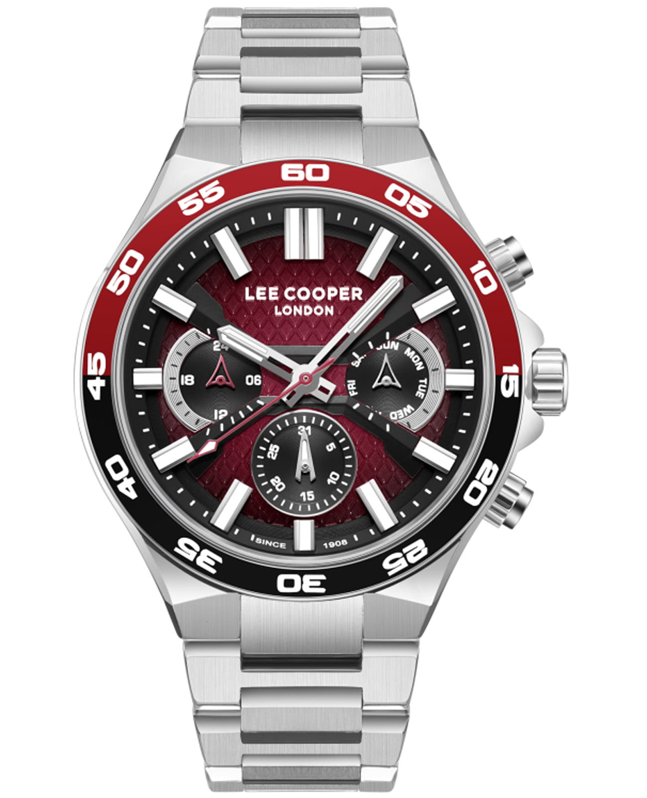 Lee Cooper Lee Cooper LC08067.380  LC08067.380 кварцевые мужские часы  циферблат, браслет нержавеющая сталь — вид спереди