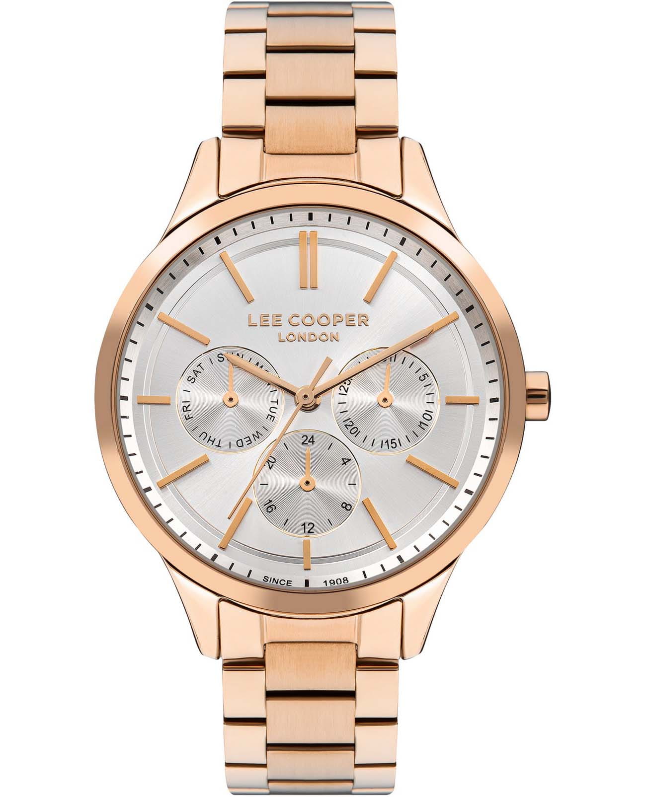 Lee Cooper Lee Cooper LC07865.430  LC07865.430 кварцевые женские часы серебристый циферблат, браслет нержавеющая сталь с ip-покрытием — вид спереди