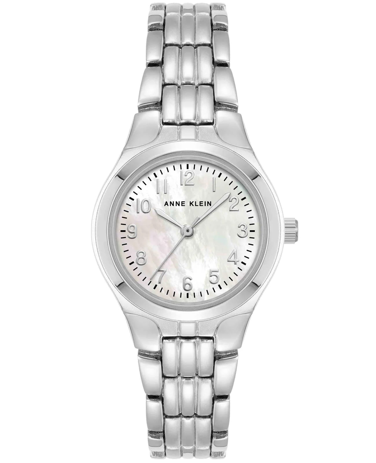 Anne Klein Anne Klein Diamond 5491MPSV  5491MPSV автокварц (кинетик) женские часы белый циферблат, браслет нержавеющая сталь — вид спереди