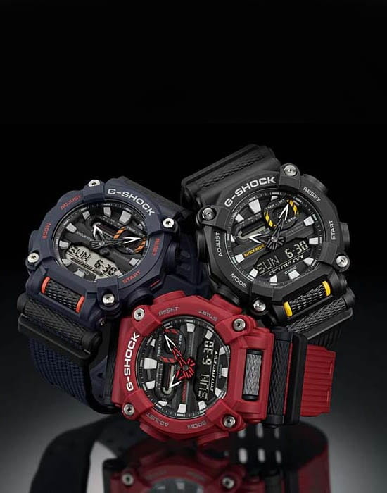 Casio GA-900-4AER мужские часы застежка крупным планом