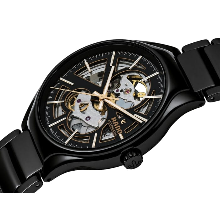 Rado Rado True Automatic Open Heart R27100162, true швейцария мужские часы на браслете керамика боковой вид