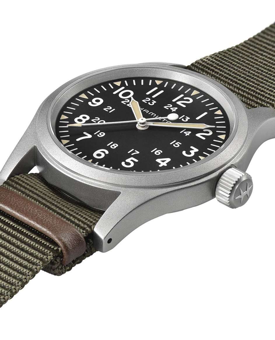 Hamilton Hamilton Khaki Field Mechanical H69439931 швейцария наручные мужские часы заводная головка с логотипом Hamilton