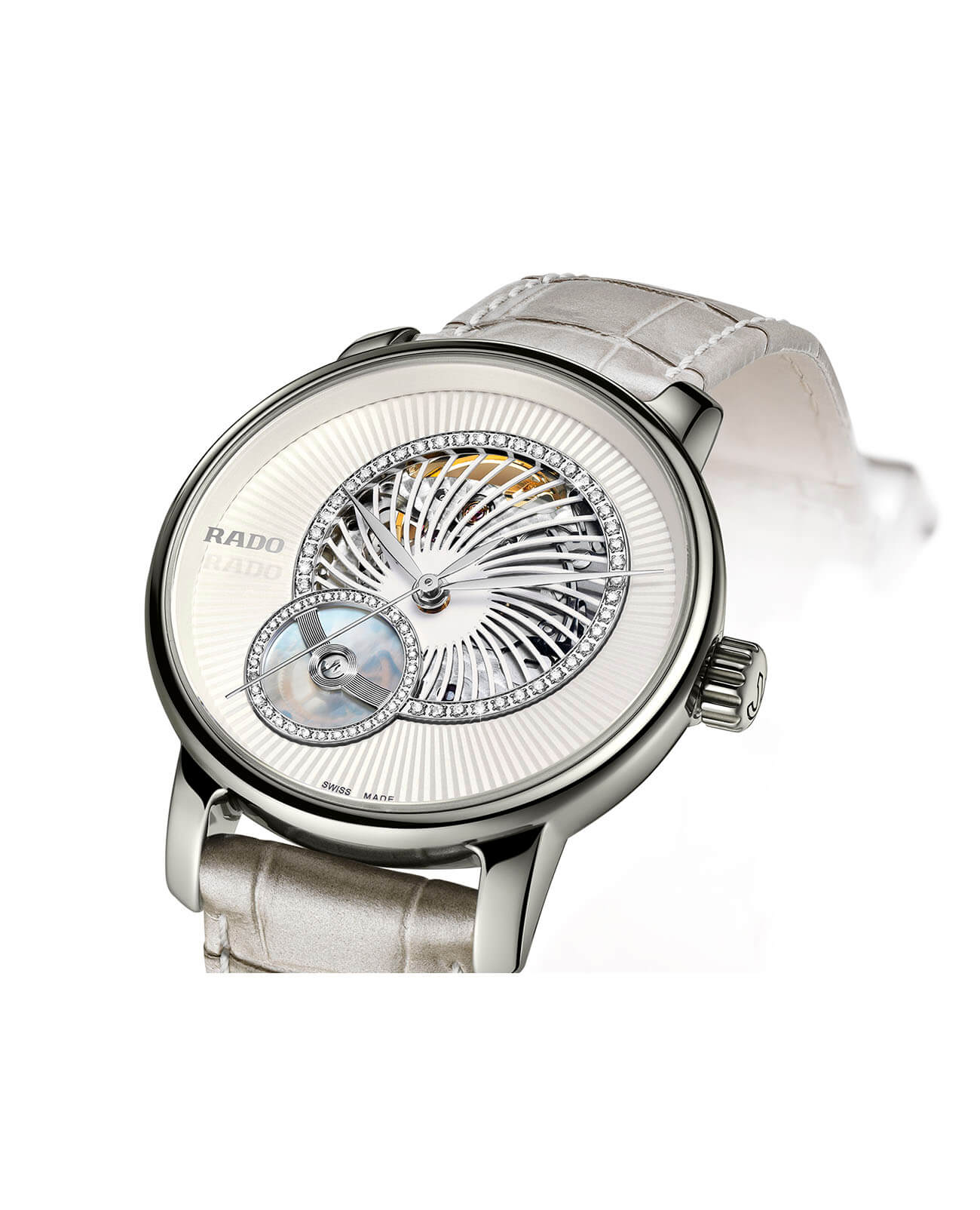 Оригинальные часы Rado Rado Diamaster Automatic Open Heart R14056935 механические калибр механизма eta c07.631 общий вид