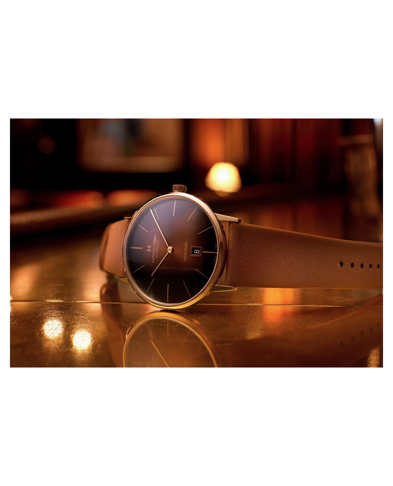 Оригинальные часы Hamilton Hamilton American Classic Intra-Matic Auto H38735501 механические калибр механизма eta 2892-a2 общий вид