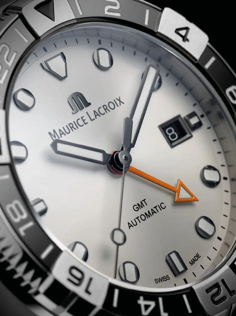 Maurice Lacroix Maurice Lacroix Aikon Venturer GMT AI6158-SS00F-130-A, aikon швейцария мужские часы на браслете нержавеющая сталь боковой вид