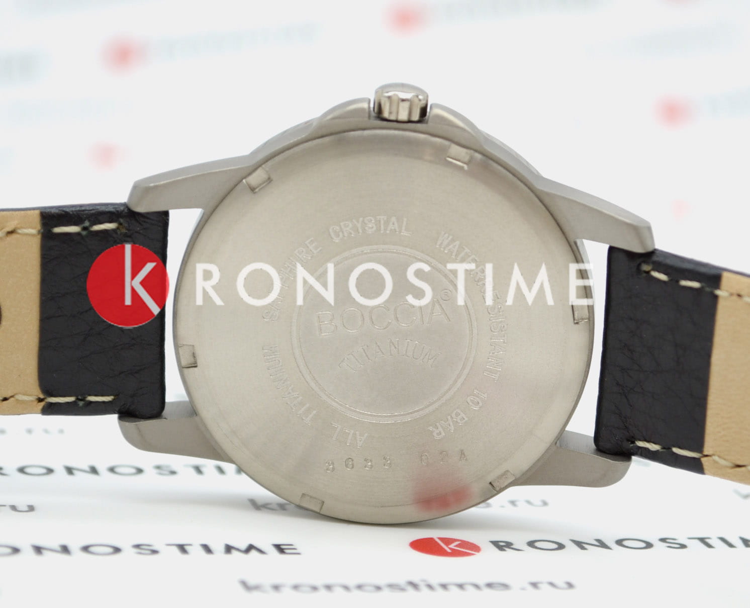 Boccia Titanium 3633-02 мужские часы застежка крупным планом