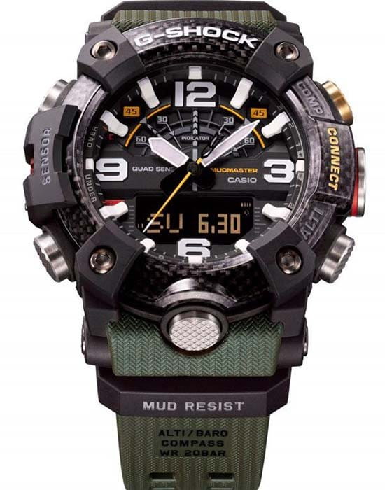 Casio GG-B100-1A3ER мужские часы застежка крупным планом