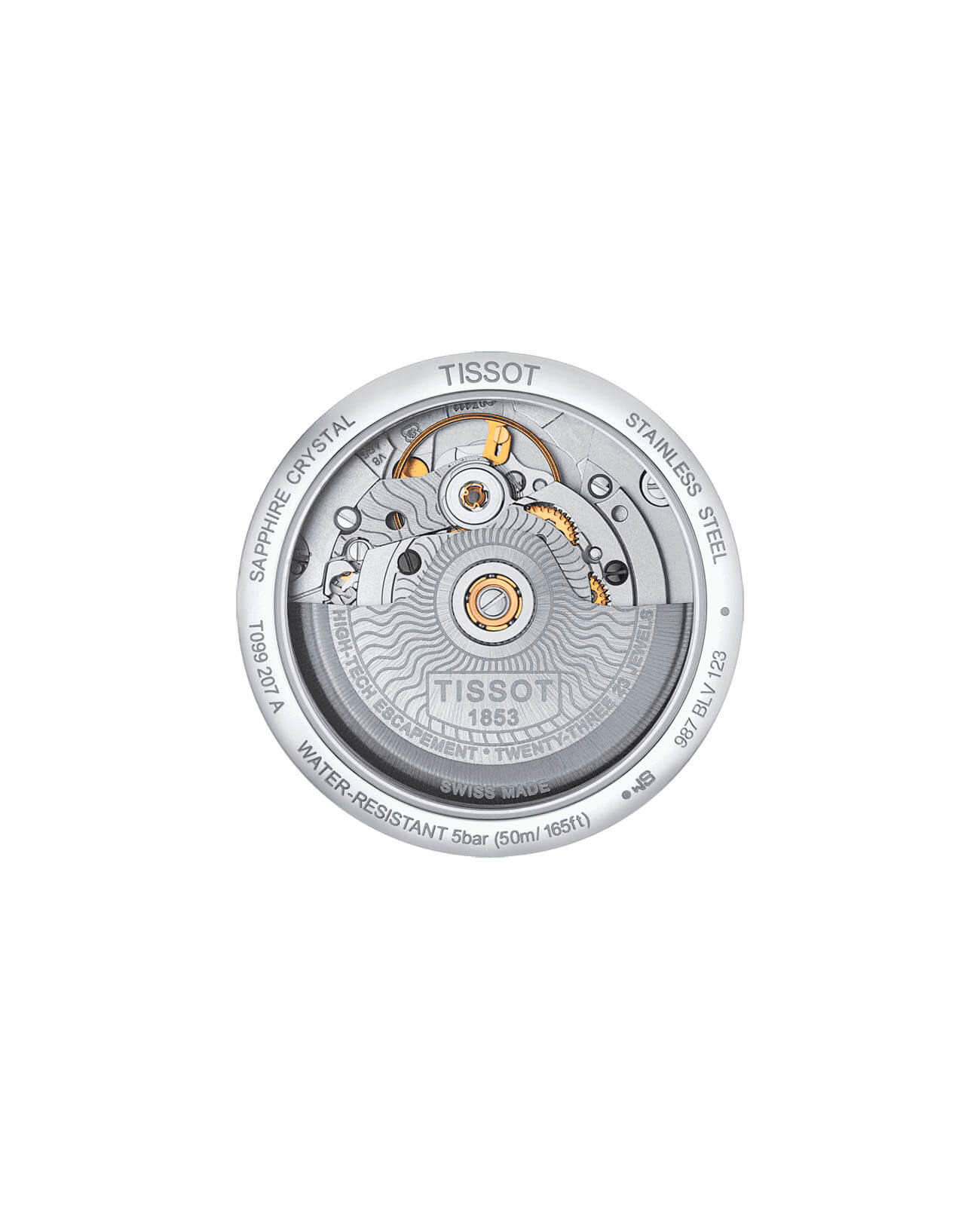 Tissot Tissot Chemin des Tourelles Powermatic 80 Lady T099.207.11.118.00, t-classic швейцария женские часы на браслете нержавеющая сталь боковой вид