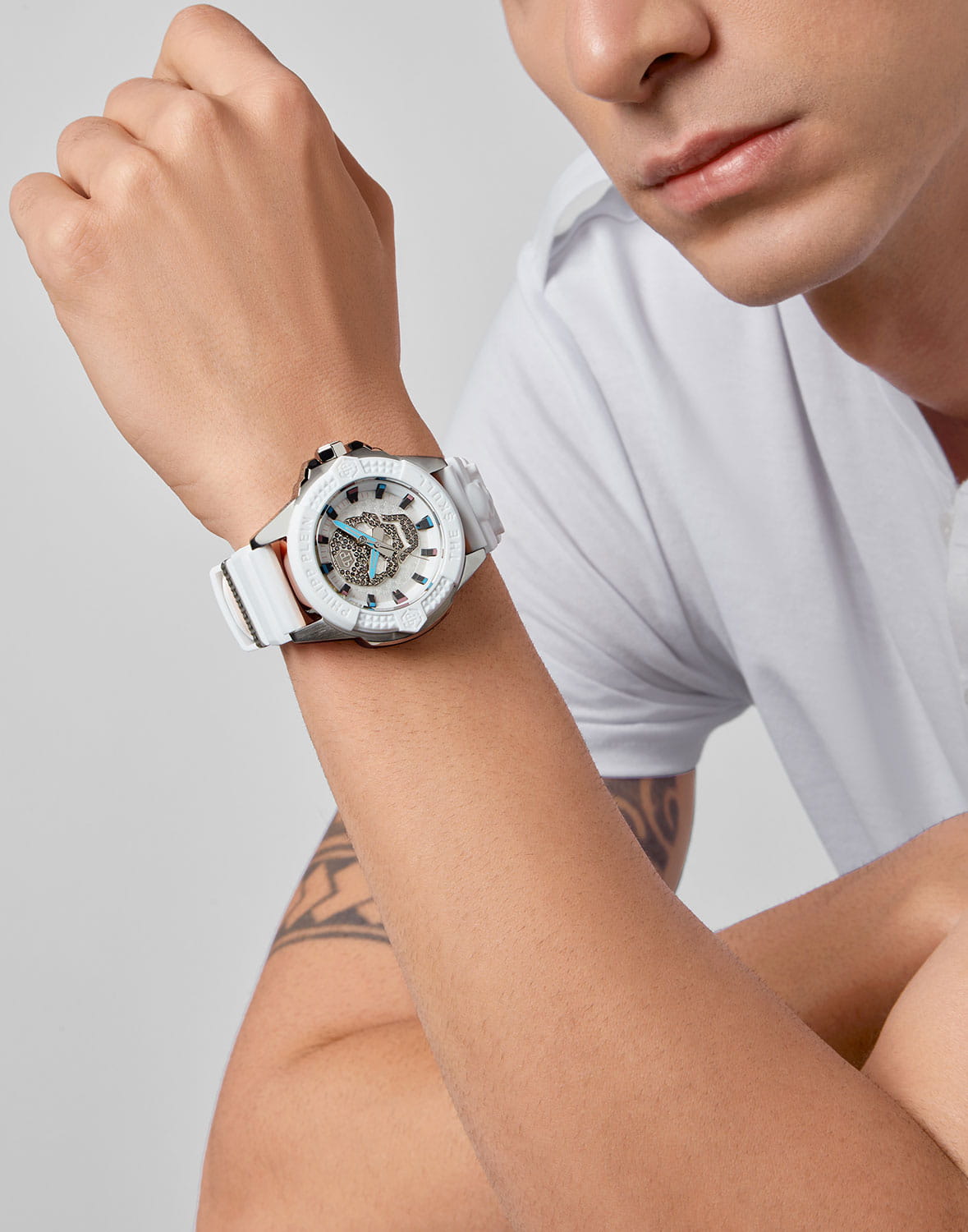 Philipp Plein Philipp Plein The Skull PWAAA1521 , наручные мужские часы фото под углом