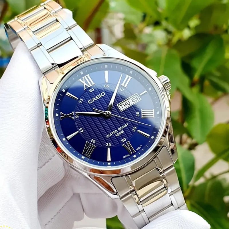 Casio Casio Collection MTP-1384D-2AVDF (MTP-1384D-2A) — полный набор фото мужские часы япония