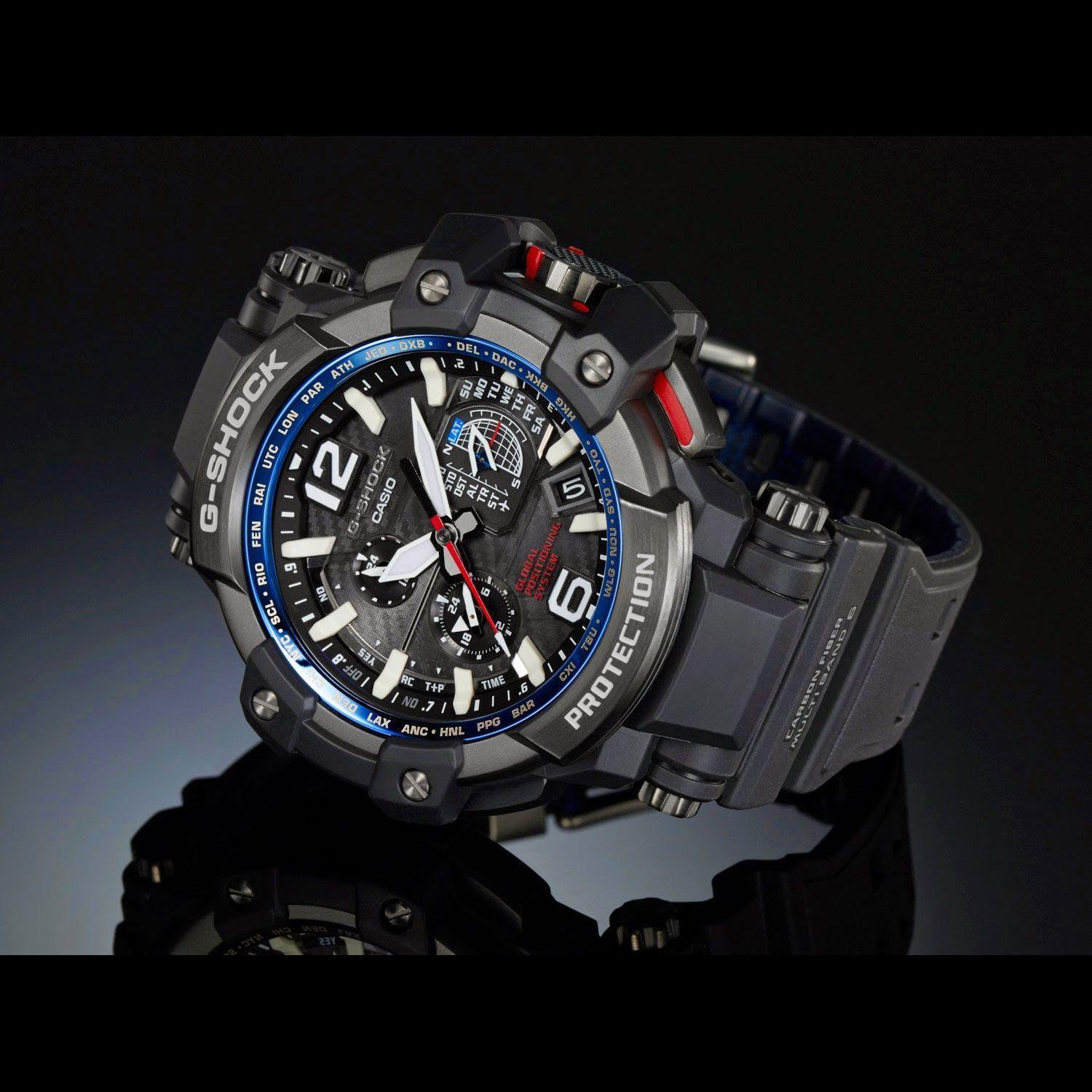 Casio Casio G-Shock GPW-1000-1A , наручные мужские часы фото под углом