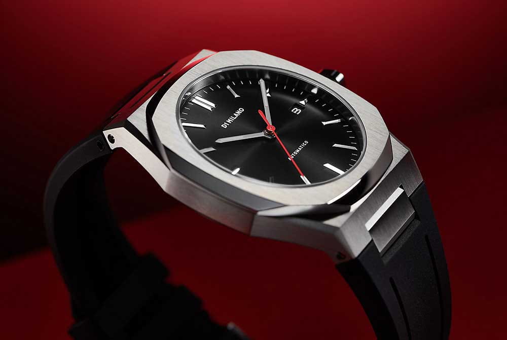 D1 Milano D1 Milano Automatico ATRJ10 мужские часы черный циферблат на запястье