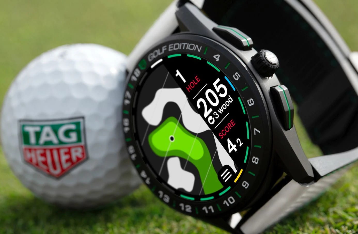 TAG Heuer TAG Heuer Connected Golf Edition SBG8A82.EB0206  - задняя крышка титан корпуса, швейцария часы