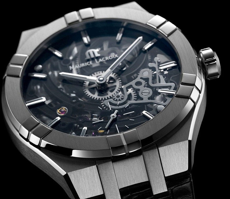 Maurice Lacroix Maurice Lacroix Aikon Automatic Skeleton AI6028-SS002-030-2 , наручные мужские часы фото под углом