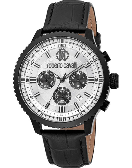 Roberto Cavalli Roberto Cavalli Stile RC5G127L0045  RC5G127L0045 кварцевые мужские часы белый циферблат, браслет кожаный — вид спереди