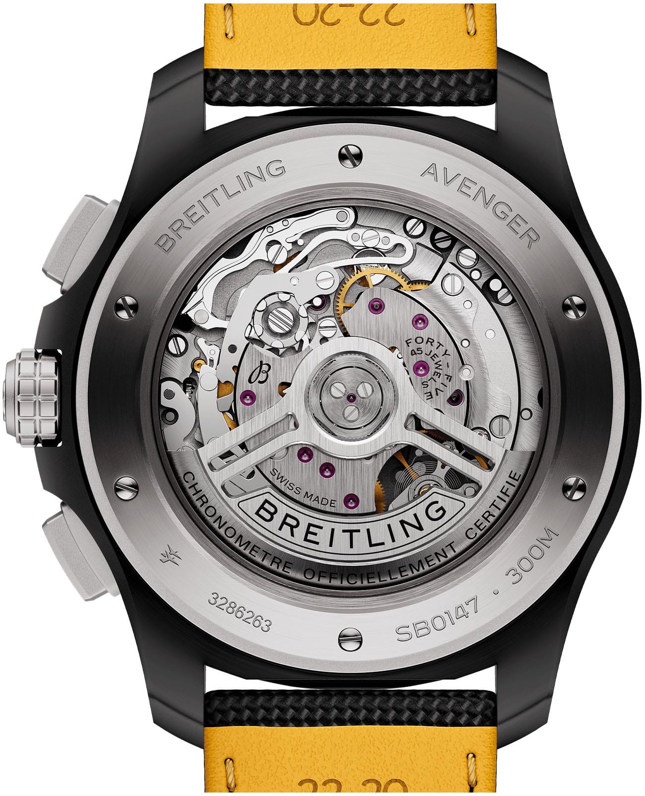 Оригинальные часы Breitling Breitling Avenger B01 Chronograph 44 Night Mission SB0147101B1X1 механические калибр механизма мануфактурный механизм breitling caliber b01 общий вид