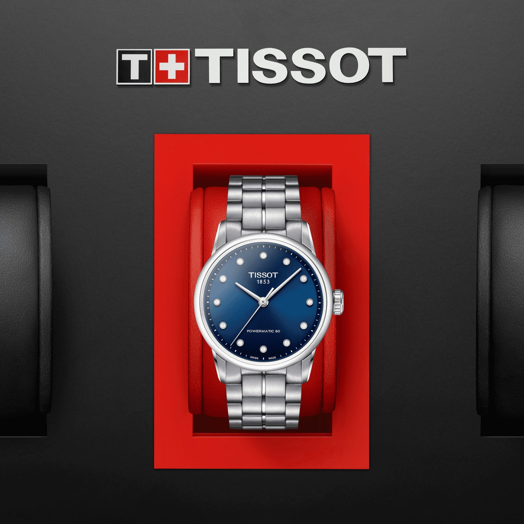 Tissot Tissot Luxury Powermatic 80 Lady T086.207.11.046.00 механические женские часы часы крупный план синий циферблата