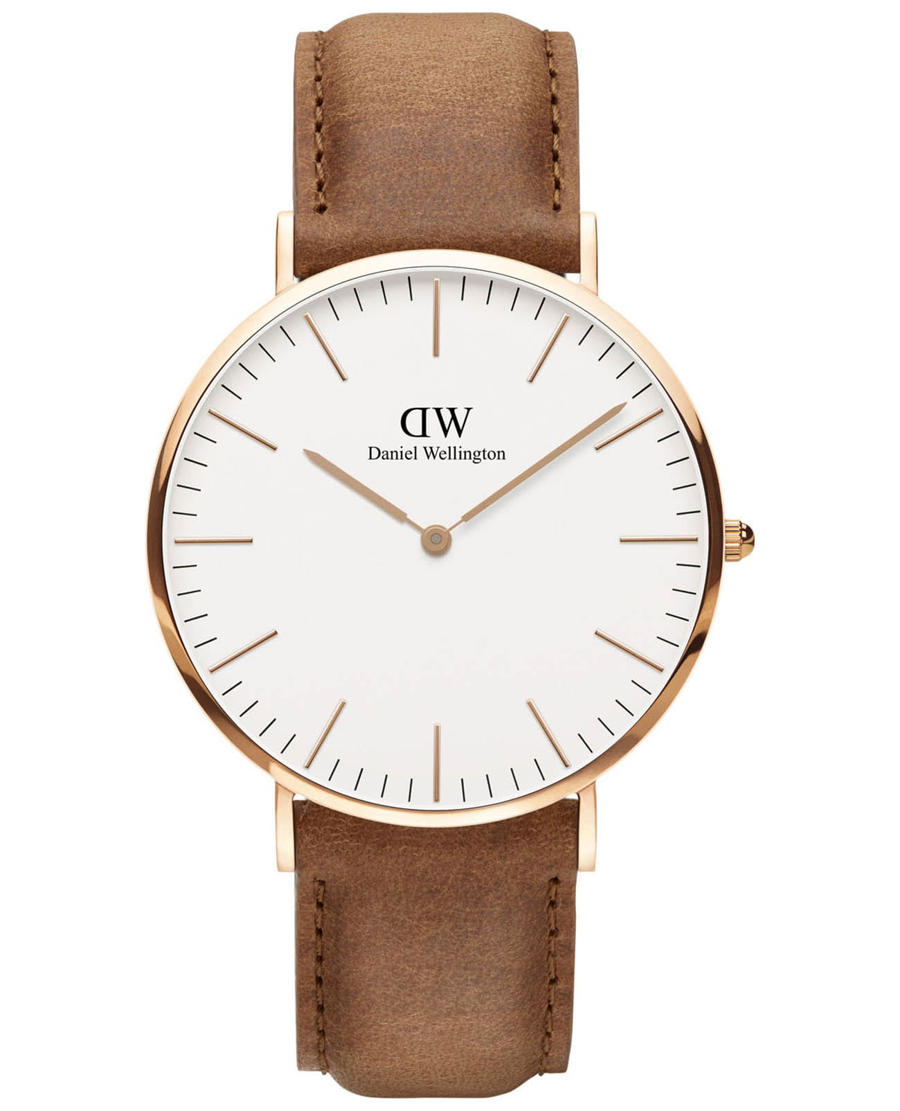 Daniel Wellington Daniel Wellington Classic Durham DW00100109  DW00100109 кварцевые мужские часы белый циферблат, браслет кожаный — вид спереди