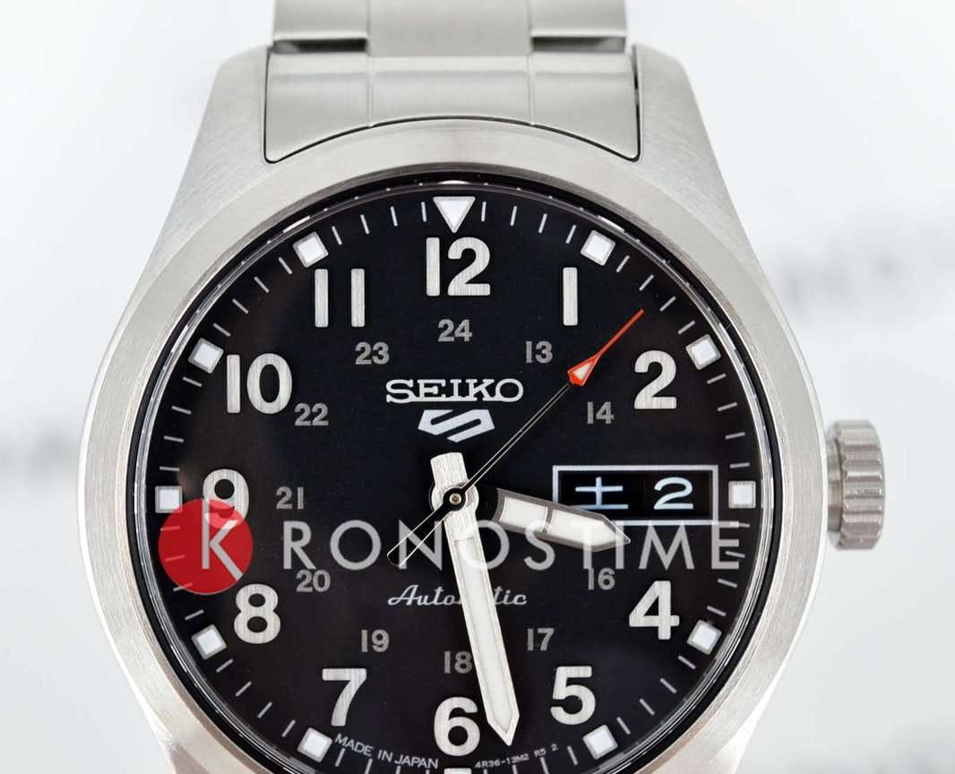 Seiko Seiko 5 Sports SRPJ81K1, 5 sports япония мужские часы на браслете нержавеющая сталь боковой вид