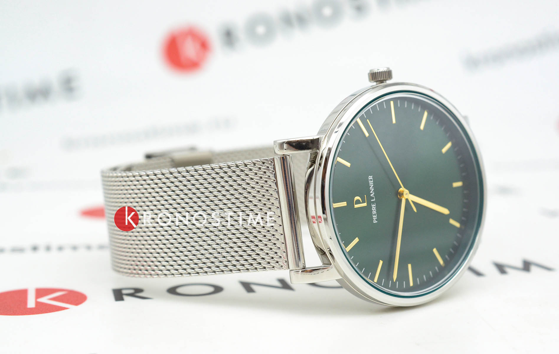 Pierre Lannier Pierre Lannier Echo 386C171 мужские часы зеленый циферблат на запястье