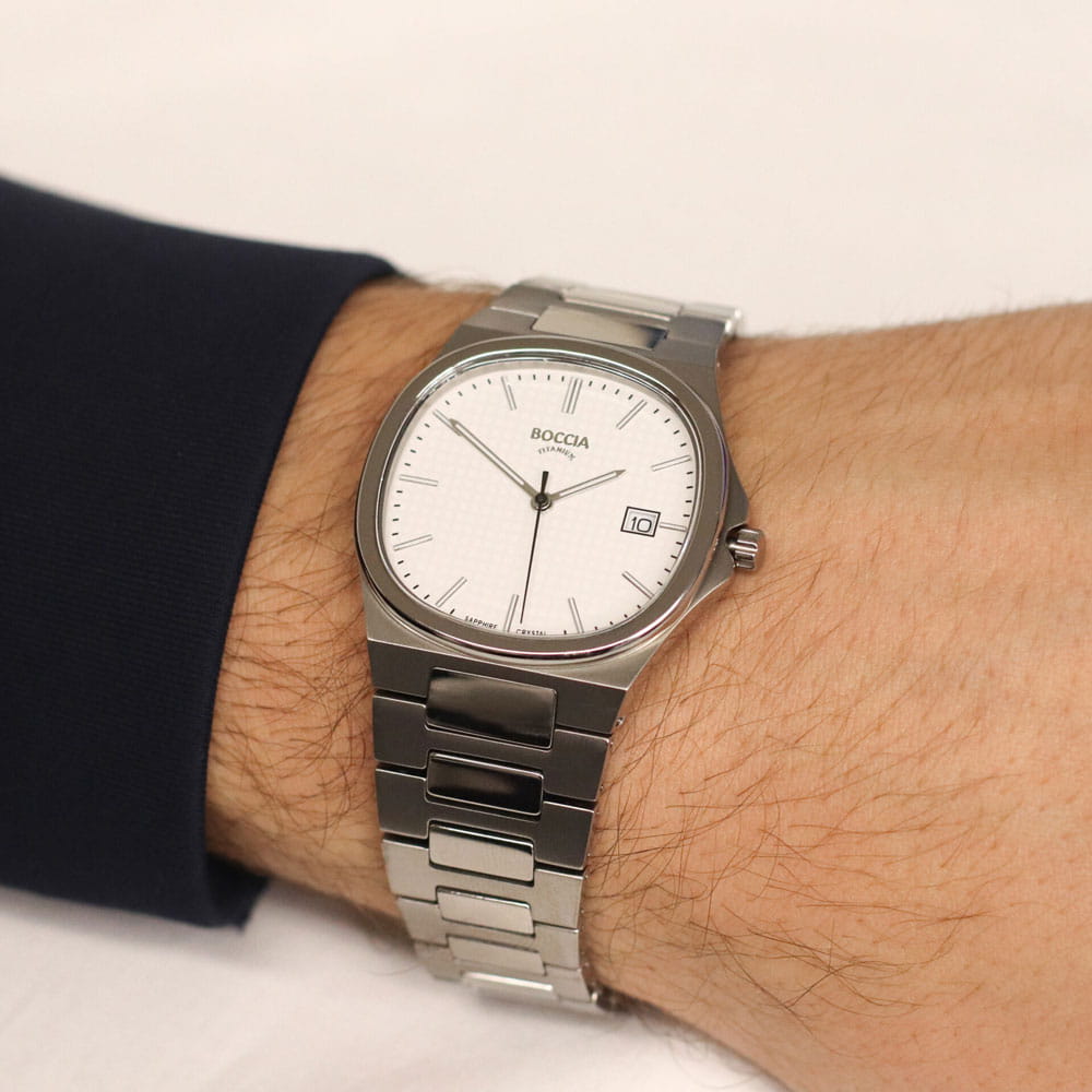 Boccia Titanium Boccia Titanium Square 3657-01 , наручные мужские часы фото под углом