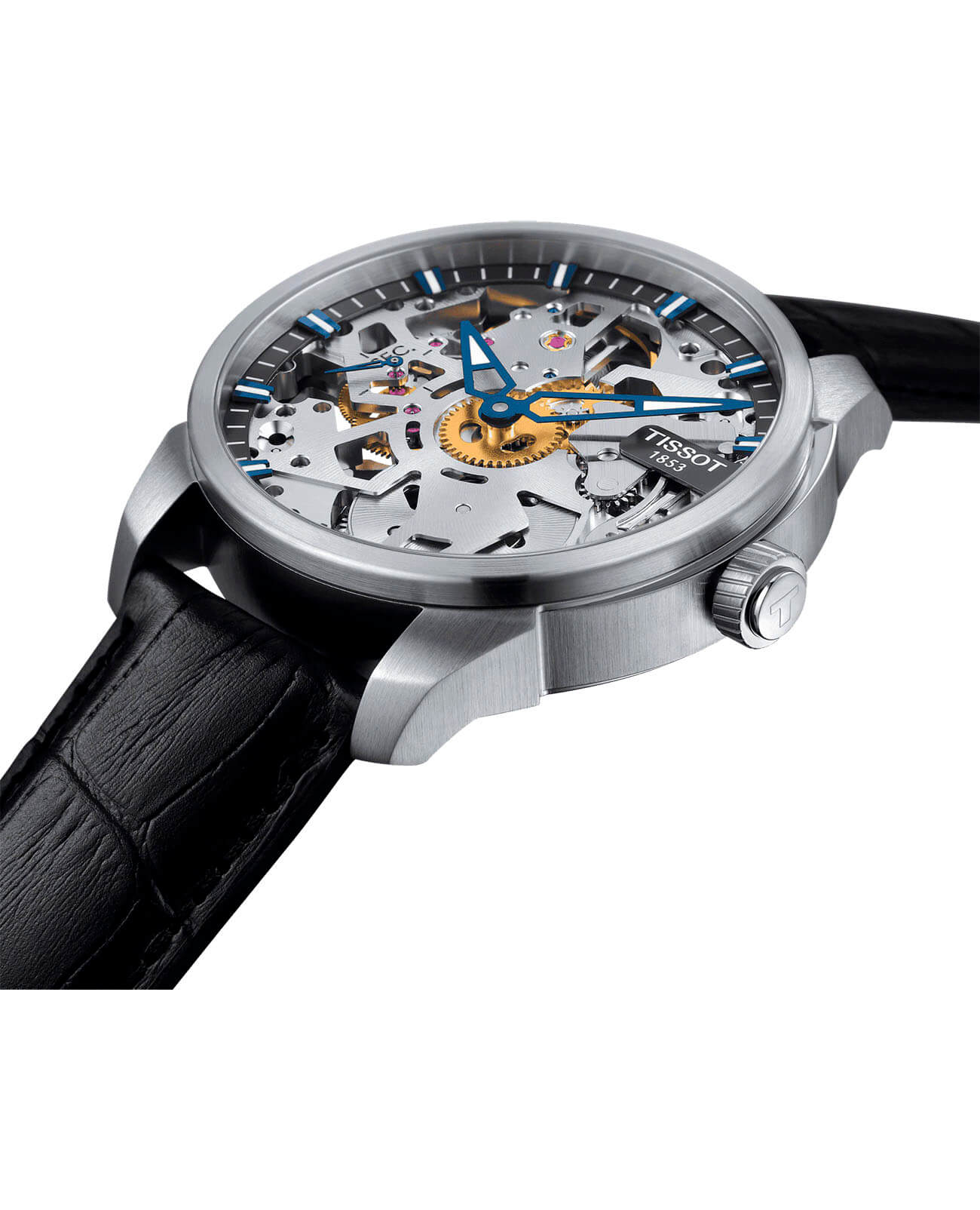 Оригинальные часы Tissot Tissot T-Complication Squelette Mechanical T070.405.16.411.00 механические калибр механизма eta 6497 общий вид