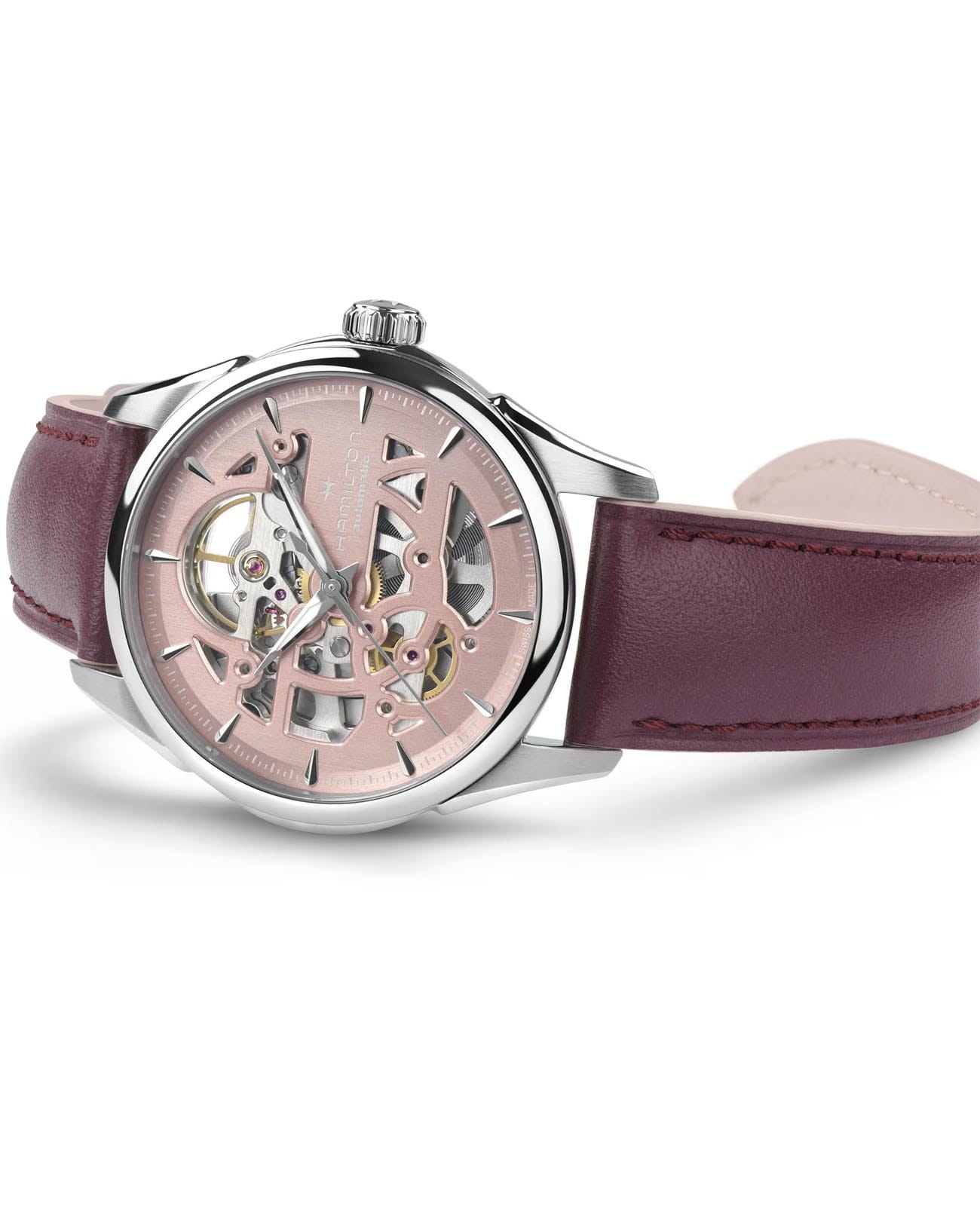 Hamilton Hamilton Jazzmaster Skeleton Lady Auto H32265870  — детали корпуса и кожаный