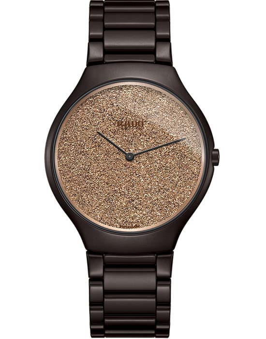 Rado Rado True Thinline R27011312  R27011312 кварцевые женские часы цветной циферблат, браслет высокотехнологичная керамика — вид спереди