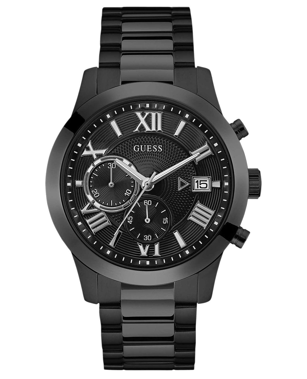 Guess GUESS W0668G5  W0668G5 кварцевые мужские часы серебристый циферблат, браслет сталь с ip покрытием — вид спереди