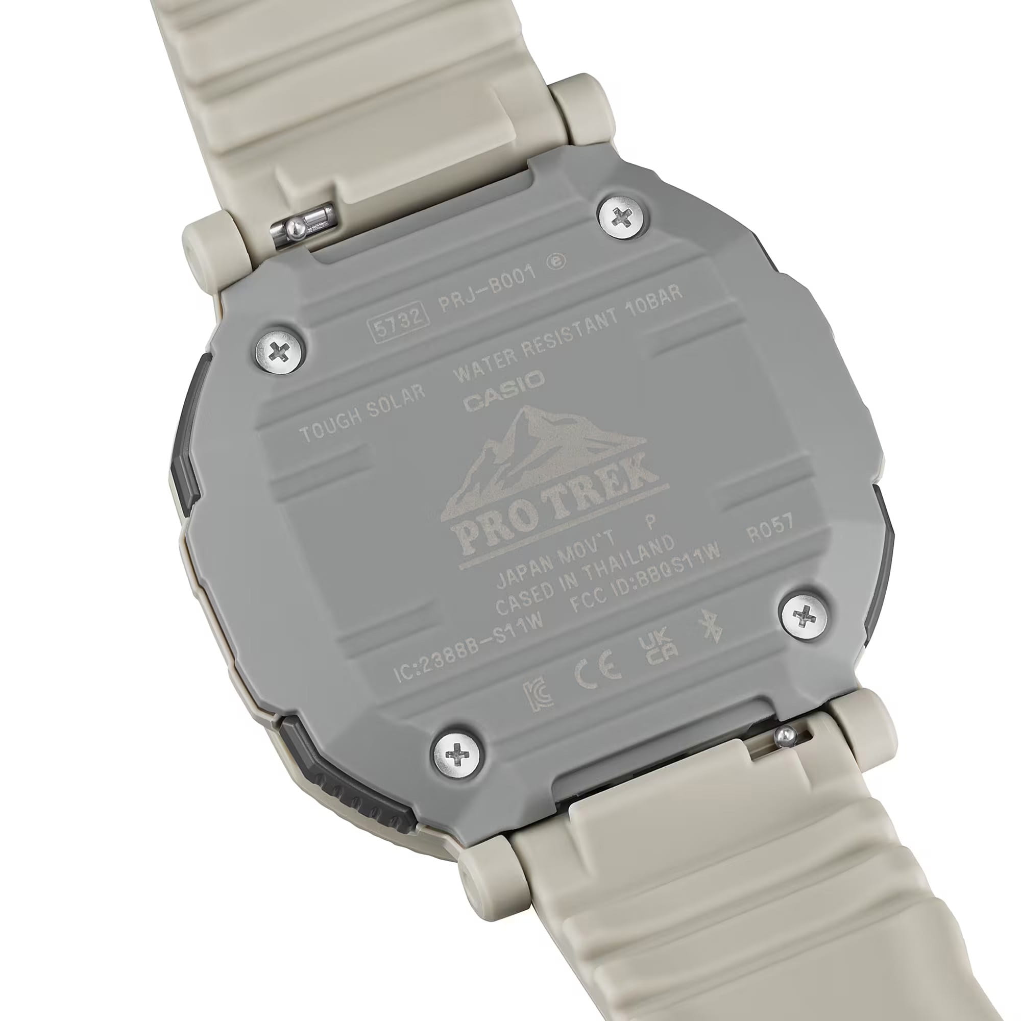 Casio Casio Pro Trek PRJ-B001-7DR (PRJ-B001-7), pro trek япония мужские часы на браслете пластик боковой вид