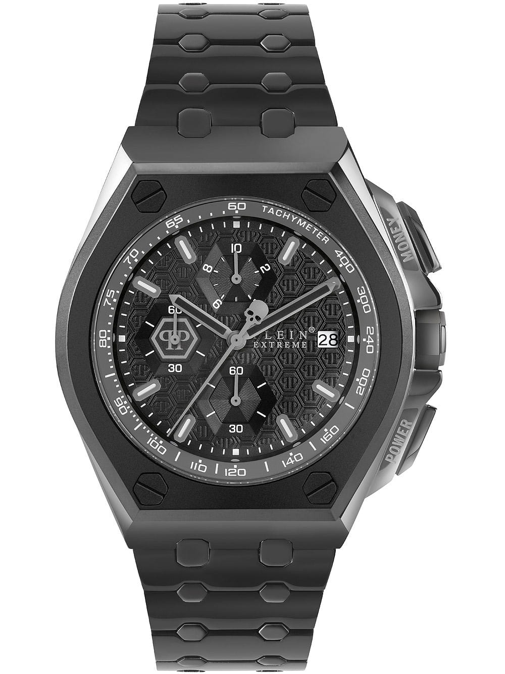 Philipp Plein Philipp Plein Extreme PWGAA0921  PWGAA0921 кварцевые мужские часы черный циферблат, браслет нержавеющая сталь — вид спереди