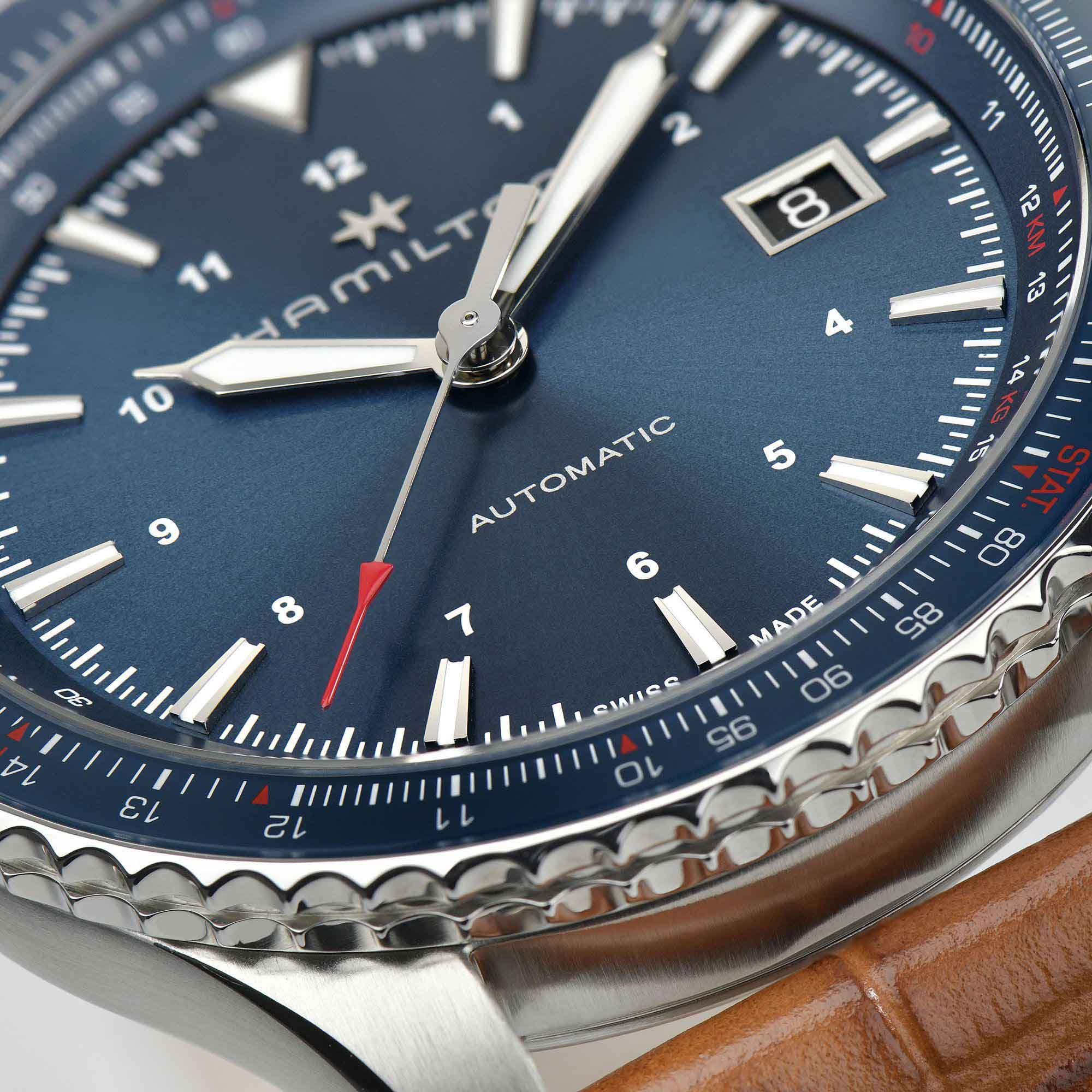 Оригинальные часы Hamilton Hamilton Khaki Aviation Converter Auto H76645540 механические калибр механизма h-10 общий вид