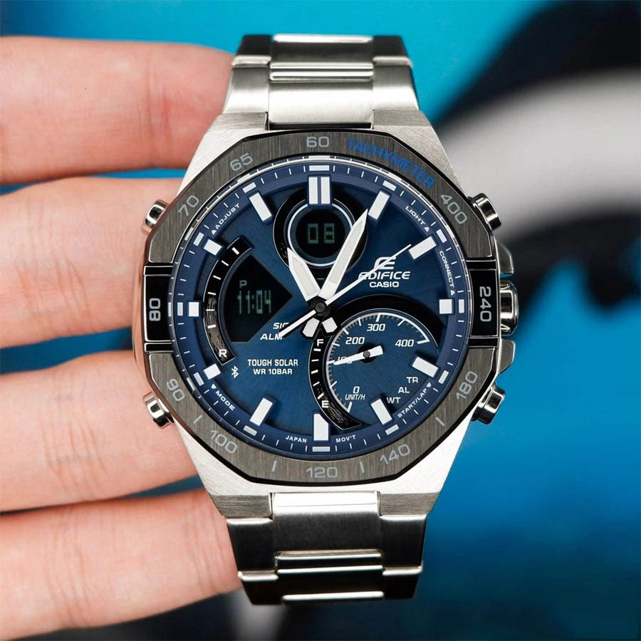 Casio Casio Edifice ECB-950DB-2ADF (ECB-950DB-2A) ECB, наручные мужские часы фото под углом