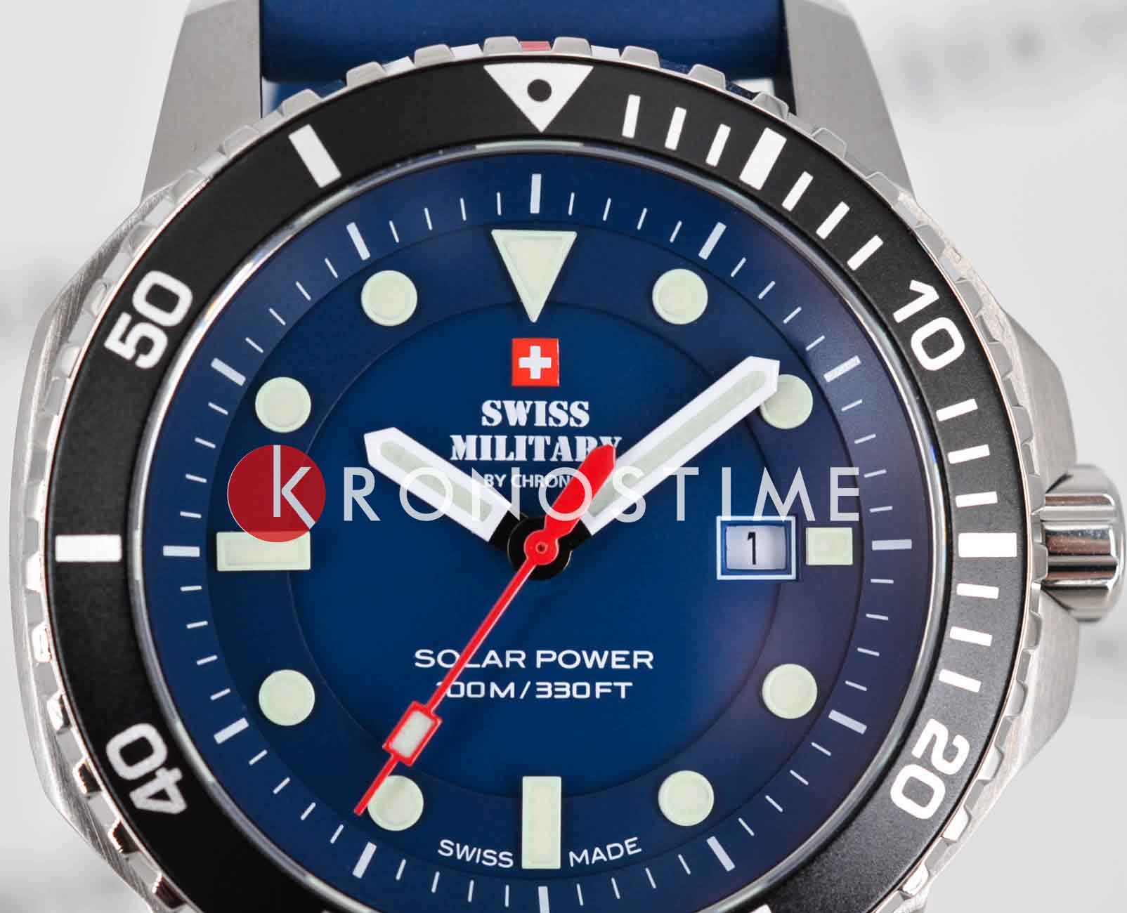 Swiss Military by Chrono Swiss Military by Chrono Solar Power SMS34102.04 мужские часы синий циферблат на запястье