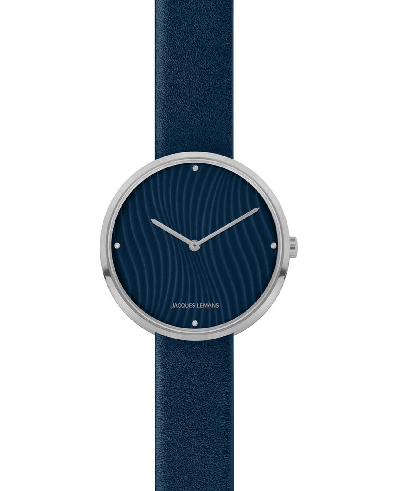 Jacques Lemans Jacques Lemans  Design Collection 1-2093D  1-2093D кварцевые женские часы синий циферблат, браслет кожаный — вид спереди