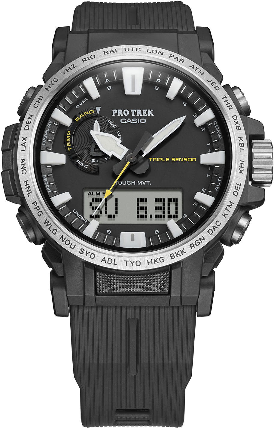 Casio PRW-61-1A мужские часы застежка крупным планом