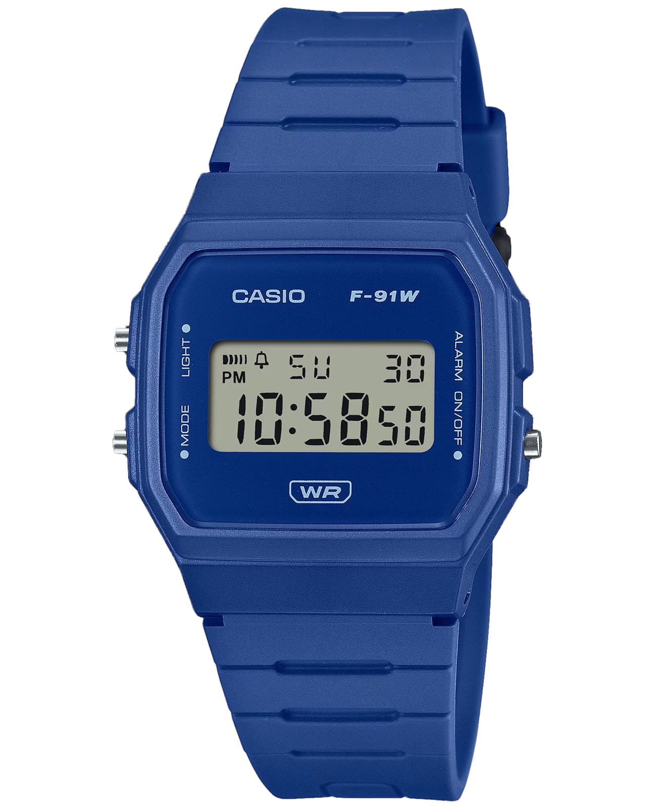 Casio Casio F-91WB-2A1  F-91WB-2A1 кварцевые мужские часы  циферблат, браслет пластик — вид спереди