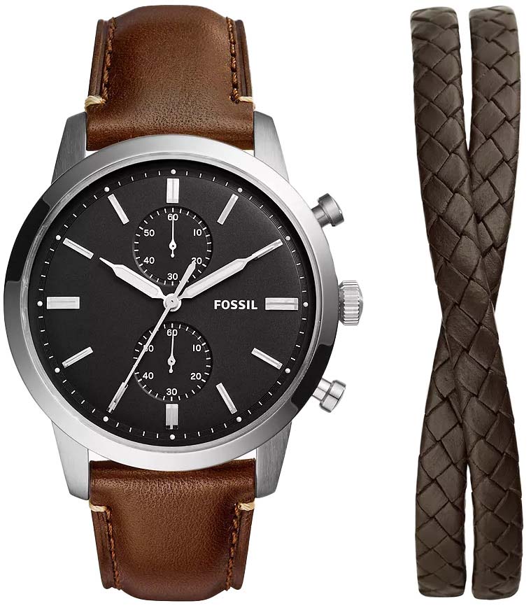 Fossil Fossil Townsman FS5967SET мужские часы черный циферблат на запястье