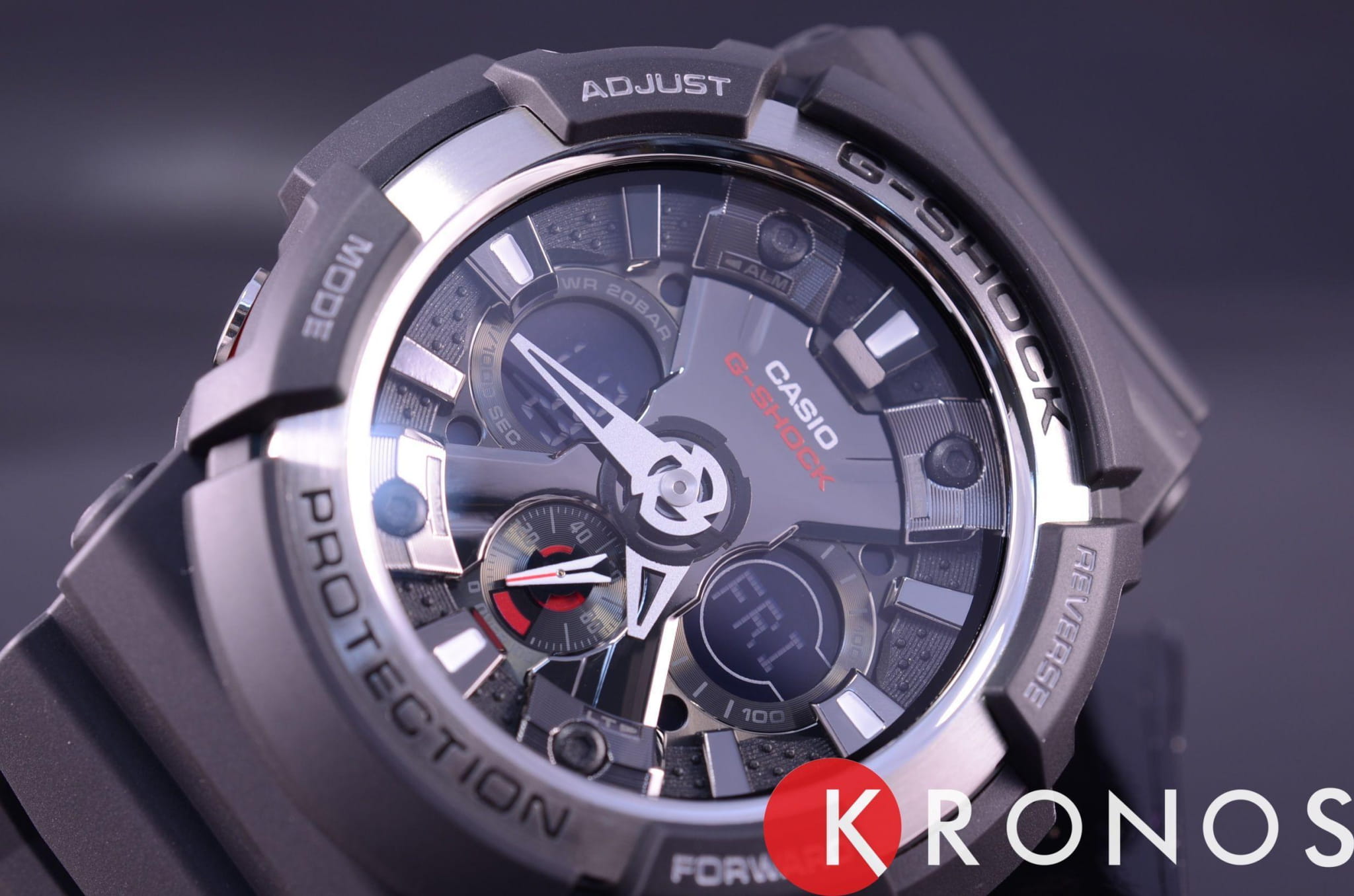 Casio Casio G-Shock GA-200-1A, g-shock япония мужские часы на браслете пластик боковой вид