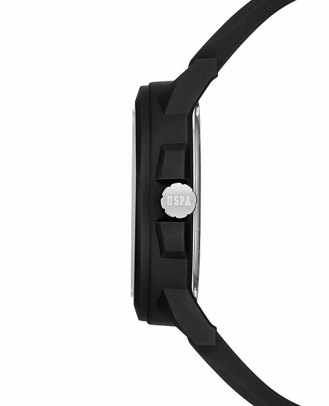 U.S. Polo Assn. U.S. Polo Assn. Yard USPA1029-01,  сша мужские часы на браслете силикон боковой вид