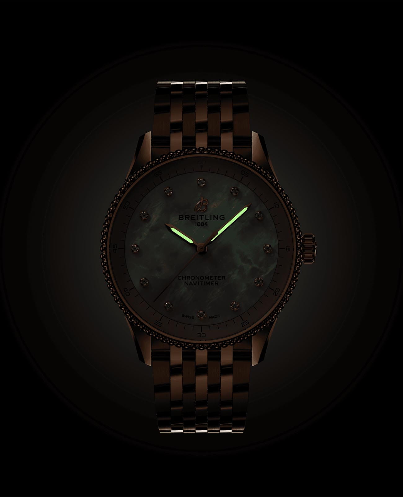 Breitling Breitling Navitimer Automatic 32 R77320E61A1R1 механические мужские часы часы крупный план перламутровый циферблата