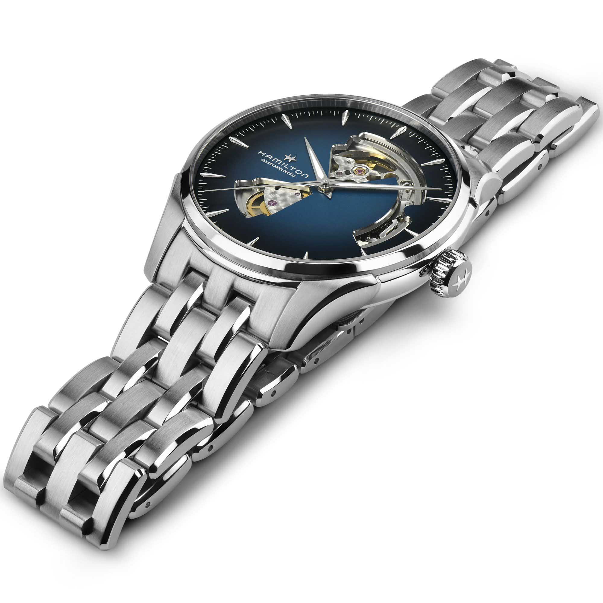 Hamilton Hamilton Jazzmaster Open Heart Auto H32675140  — детали корпуса и нержавеющая сталь