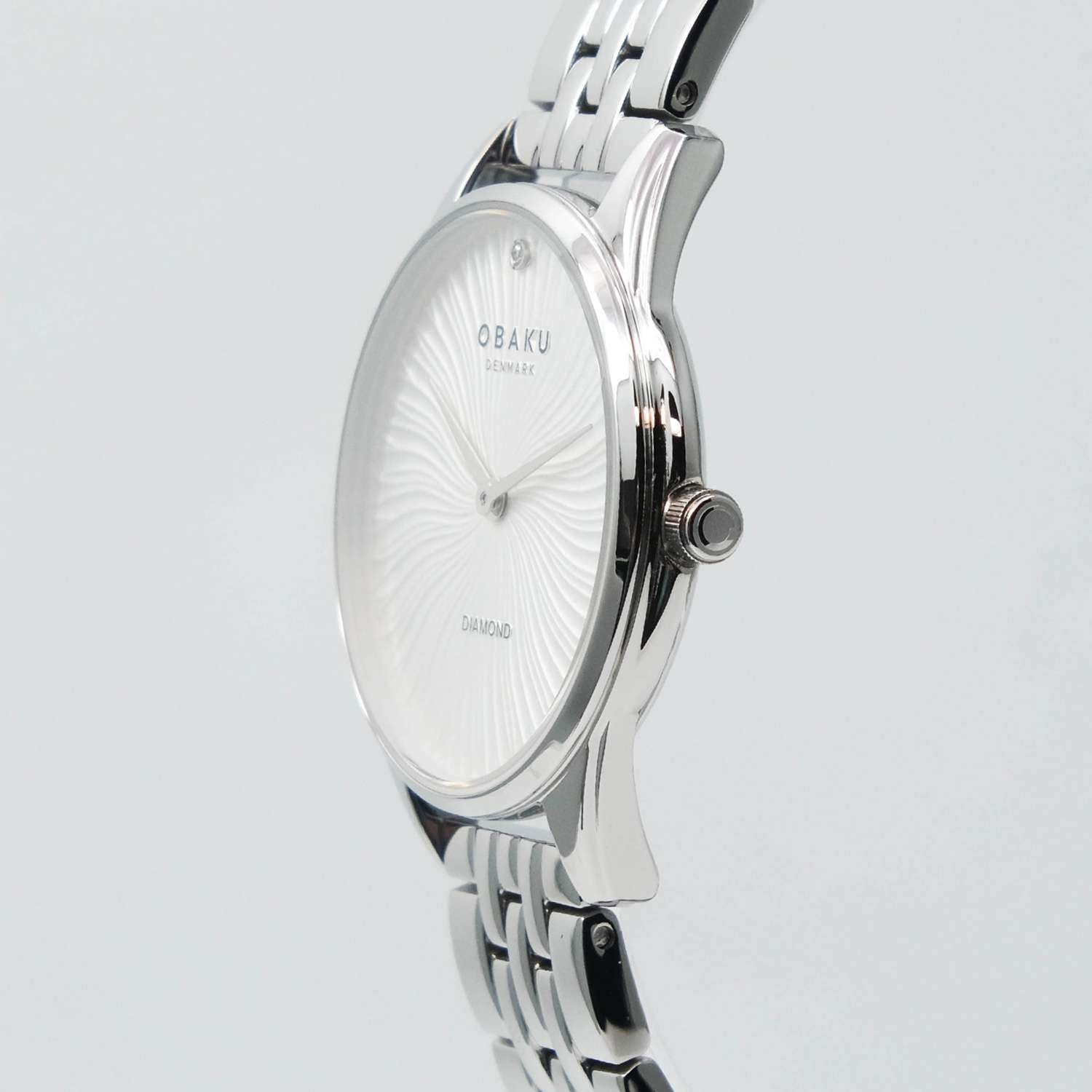 Obaku Obaku Diamond V297LXCISC,  дания женские часы на браслете нержавеющая сталь боковой вид
