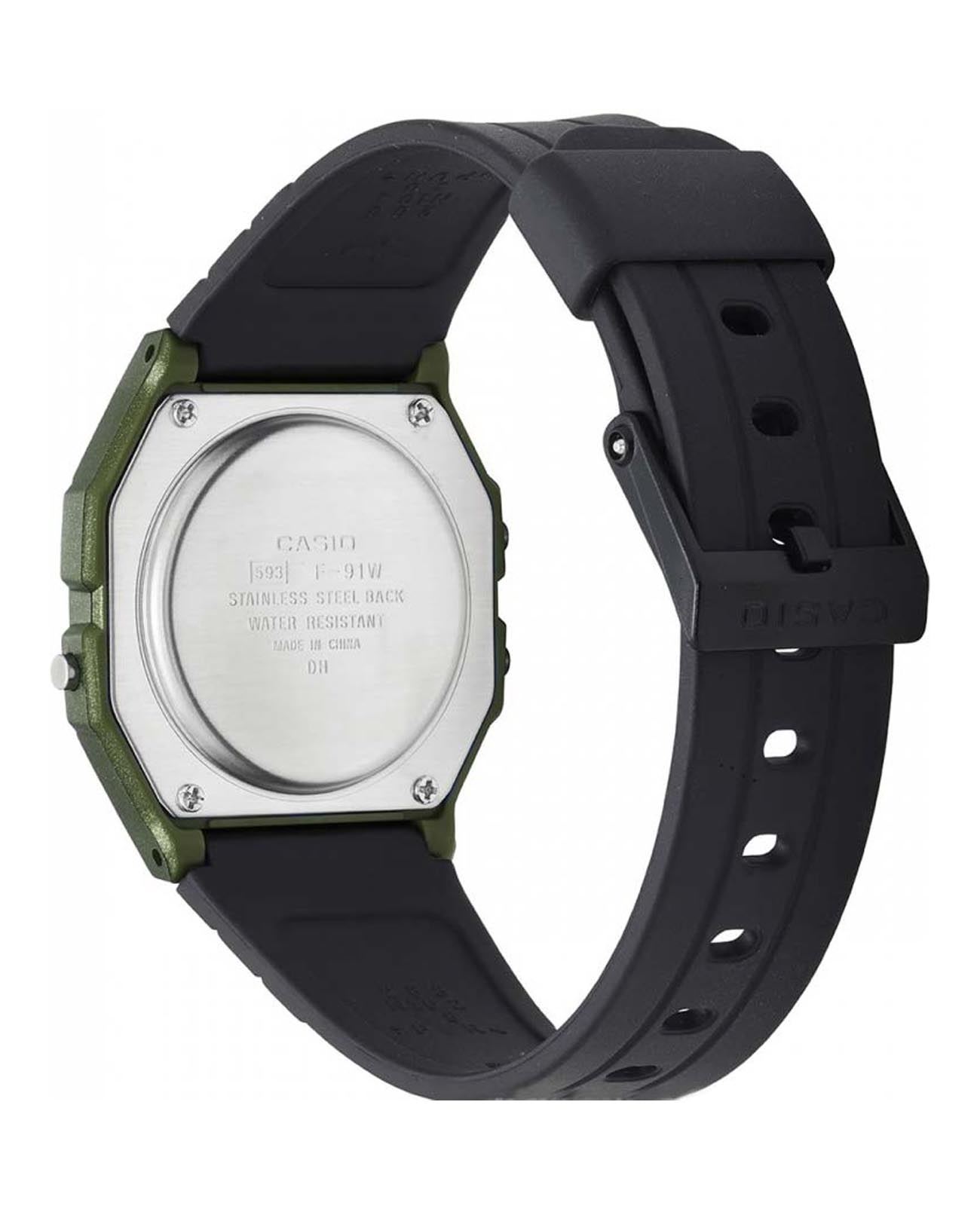Оригинальные часы Casio Casio Collection F-91WM-3ADF (F-91WM-3A) кварцевые калибр механизма  общий вид