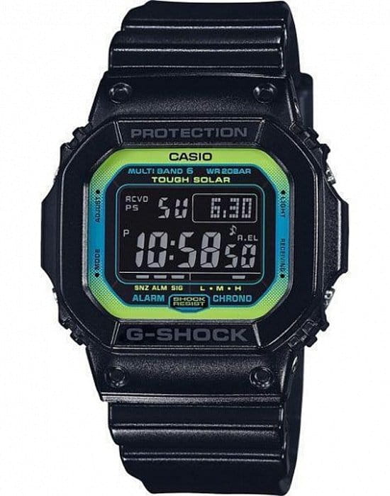 Casio Casio G-Shock GW-M5610LY-1E  GW-M5610LY-1E электронные мужские часы черный циферблат, браслет пластик — вид спереди