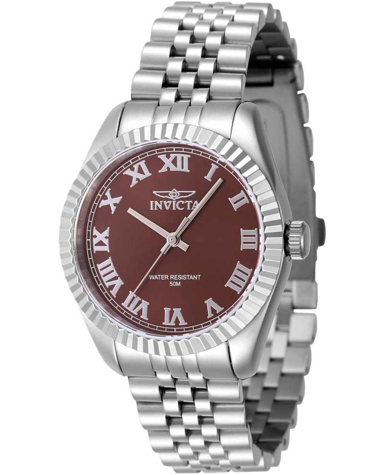 Invicta Invicta Specialty IN47412  IN47412 кварцевые женские часы коричневый циферблат, браслет нержавеющая сталь — вид спереди