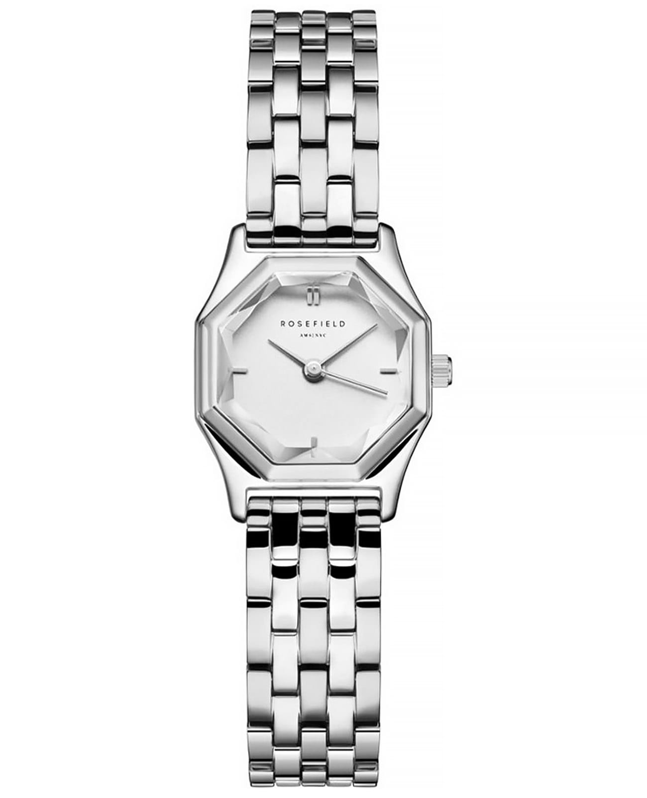 Rosefield Rosefield The Gemme GWSSS-G04  GWSSS-G04 кварцевые женские часы серебристый циферблат, браслет нержавеющая сталь — вид спереди