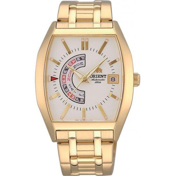 Orient Orient FNAA001W (FFNAA001W)  FFNAA001W механические мужские часы белый циферблат, браслет  — вид спереди