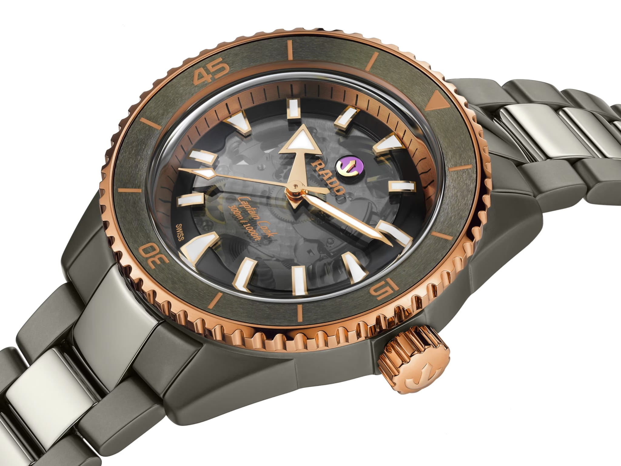 Rado Rado Captain Cook Automatic R32128162 Automatic, наручные мужские часы фото под углом